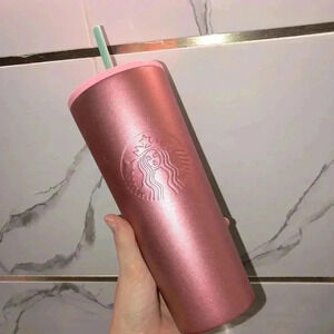 Starbucks pink metallic tumbler